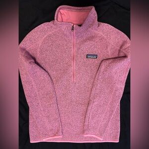 Patagonia Women’s Better Sweater, 1/4 zip, pink, medium